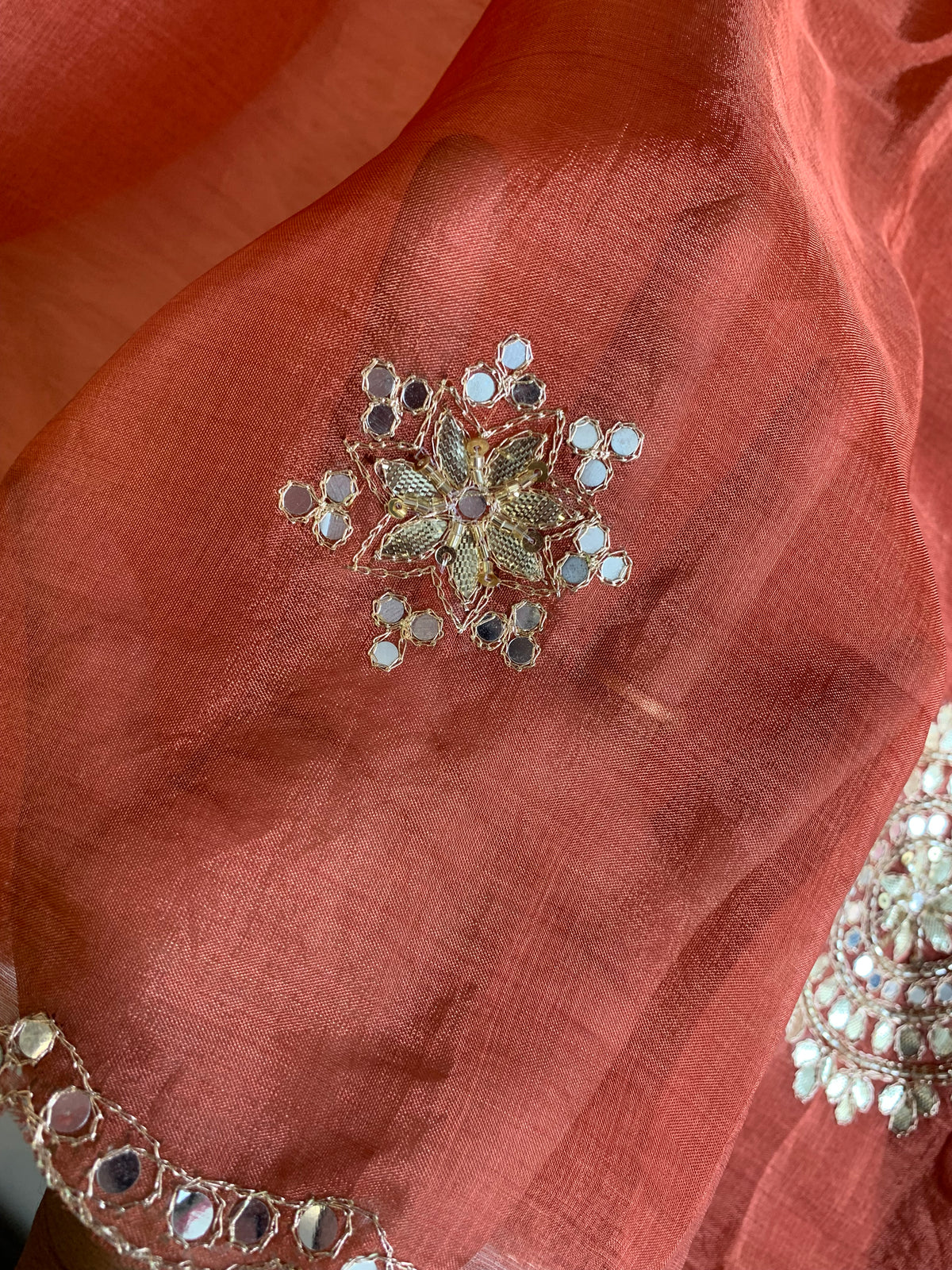 Kora Silk Saree with Gota 5919 05