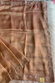 Rust Orange Tissue Saree 5361 12 (PRE ORDER)