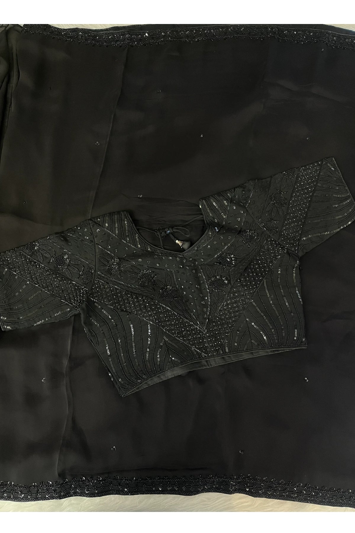 Black Soft Tissue Saree 5164 03