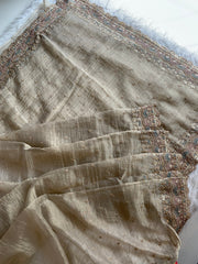 Crush Tissue Saree with Dori, Sequin & Bead Work 5915 18