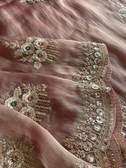 Organza Saree with Dori, Sequin, Pearl & Thread 5918 01