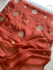 Kora Silk Saree with Gota 5919 05