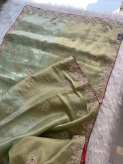 Kanchi Tissue Saree with Jewel, Dori & Stone Work 5884 03