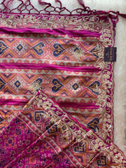 Pink Patola Silk Saree 5882 07