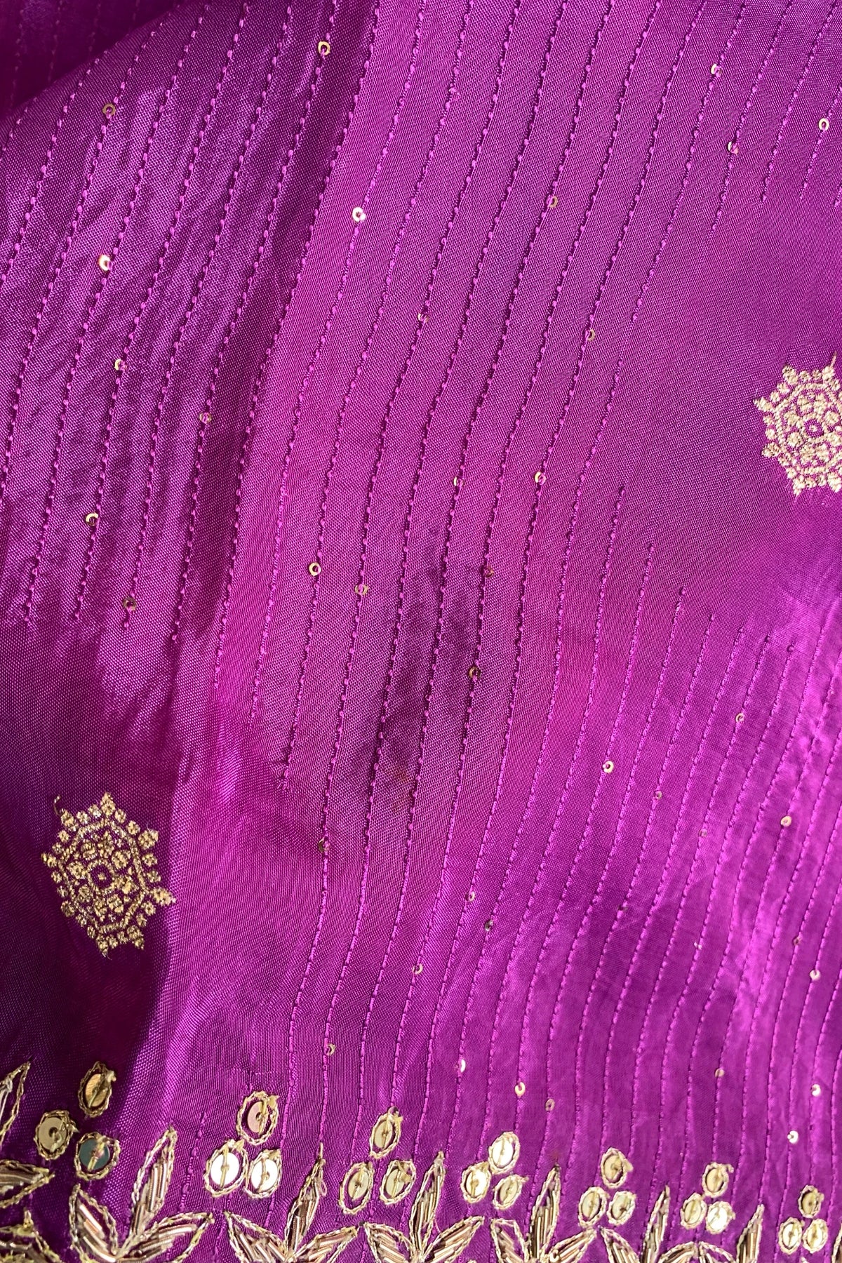 Purple Embellished Russian Silk Saree 5654 02