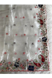 White Glass Tissue Saree 5786 10