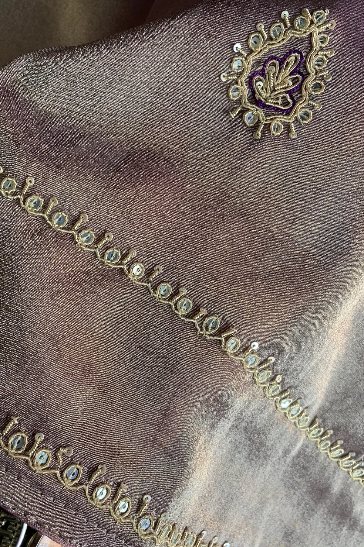 Purple Tissue Saree 5735 03