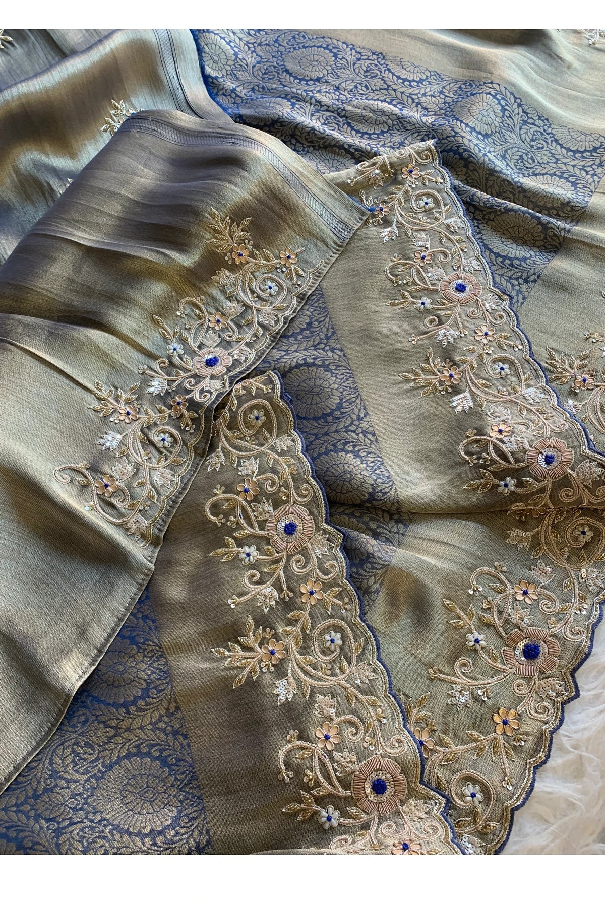 Royal Blue Kanchipuram Silk Saree