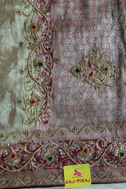 Ivory & Maroon Banarasi Saree 5751 15