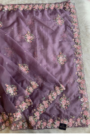 Purple Lilac Tissue Saree 5817 03