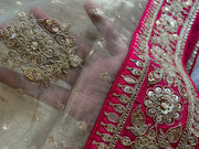 Banarasi Saree with Dori, Gota, Sequin & Pearl Work 5929 01