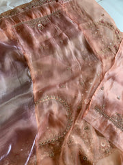 Shaded Organza Saree with Dori, Aari & Stone Work 5923 06
