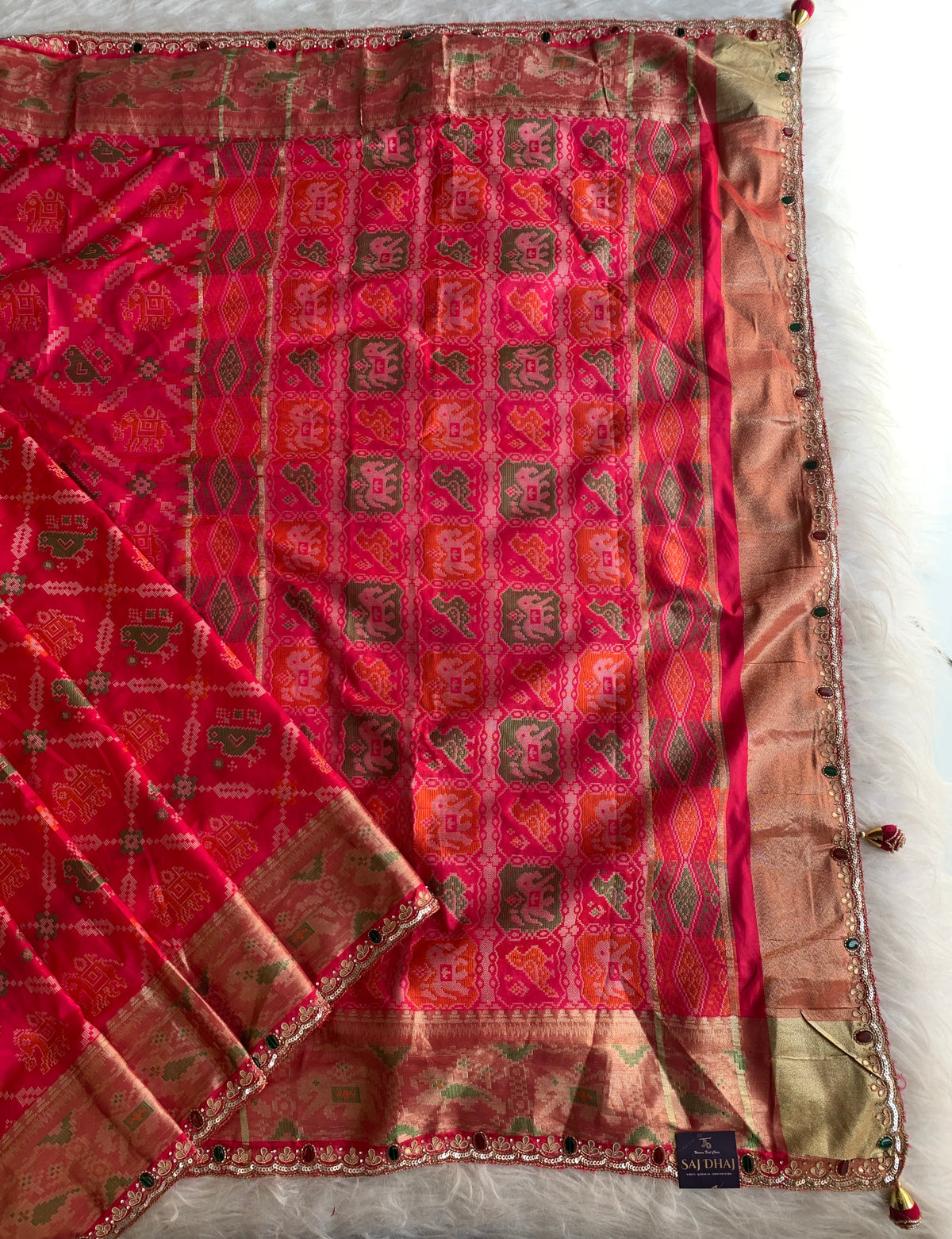 Patola Jewel Work Banarasi Saree 5901 09