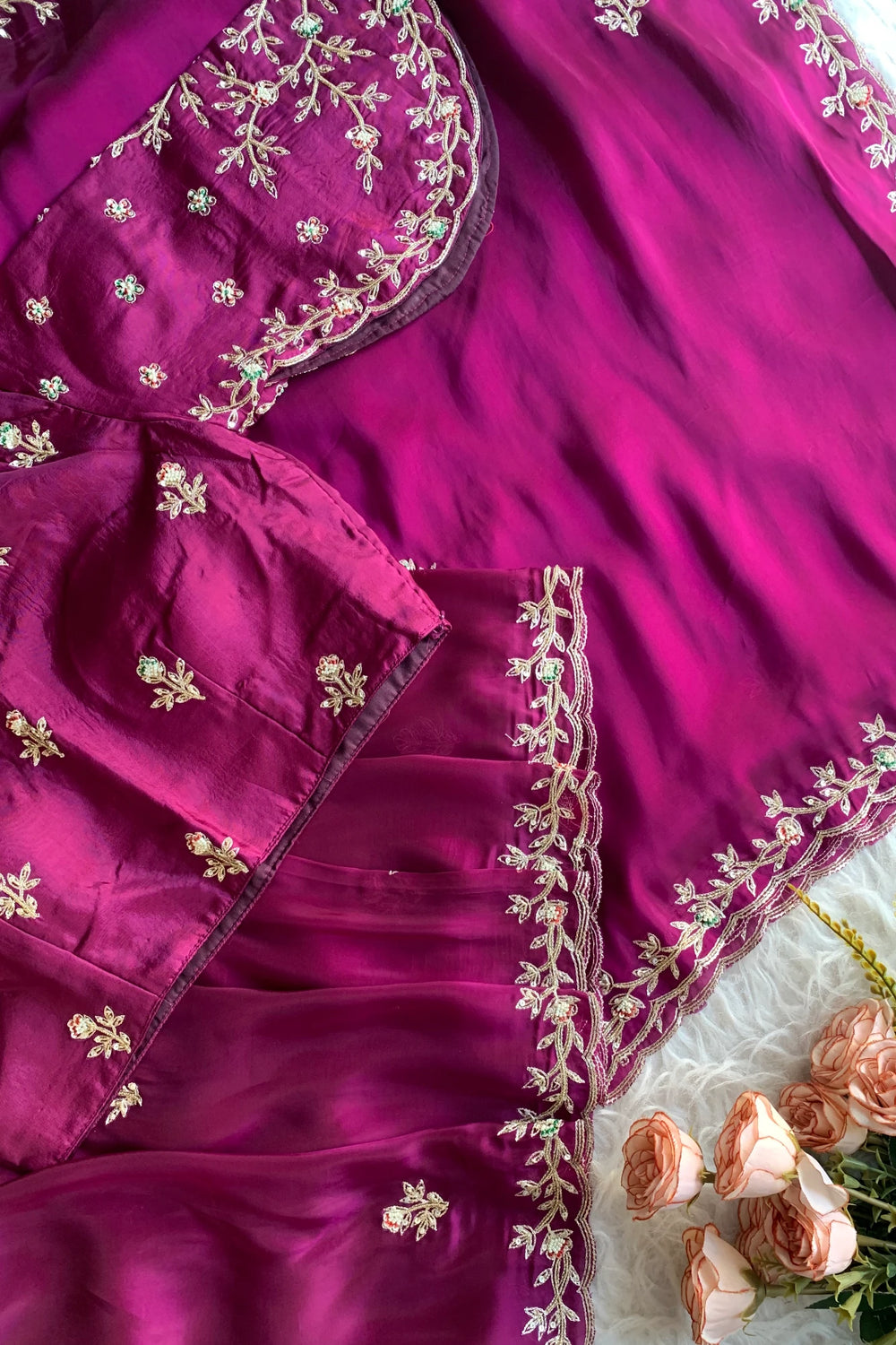 Purple Aari Thari Habutai Silk Saree 5651 21