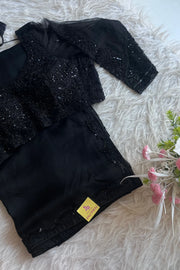 Black Soft Tissue Saree 4944 01