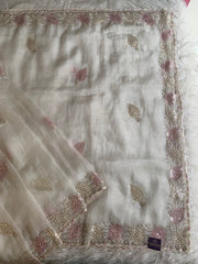 Organza Saree with Sequin, Pearl & Cutdana Work 5917 03