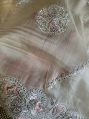 Tissue Saree with Dori, Stone & Thread Work 5915 12