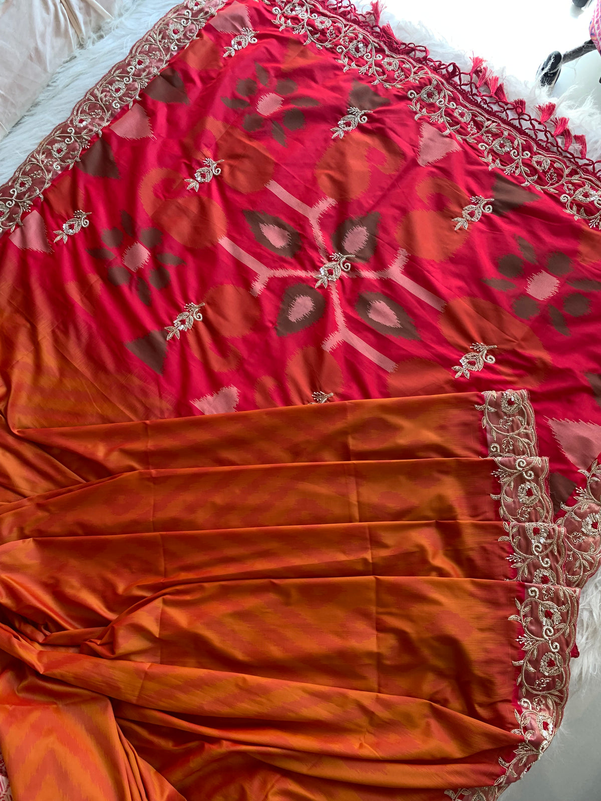 Red Patola Silk Saree 5882 05