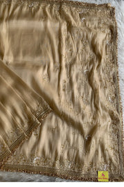 Beige Tissue Organza Saree 5765 07 (PRE ORDER)