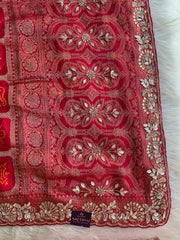 Red Banarasi Gharchola Saree 5888 02