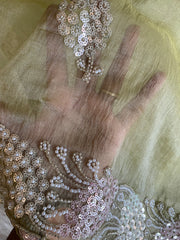 Organza Saree with Sequin, Pearl & Cutdana Work 5917 03