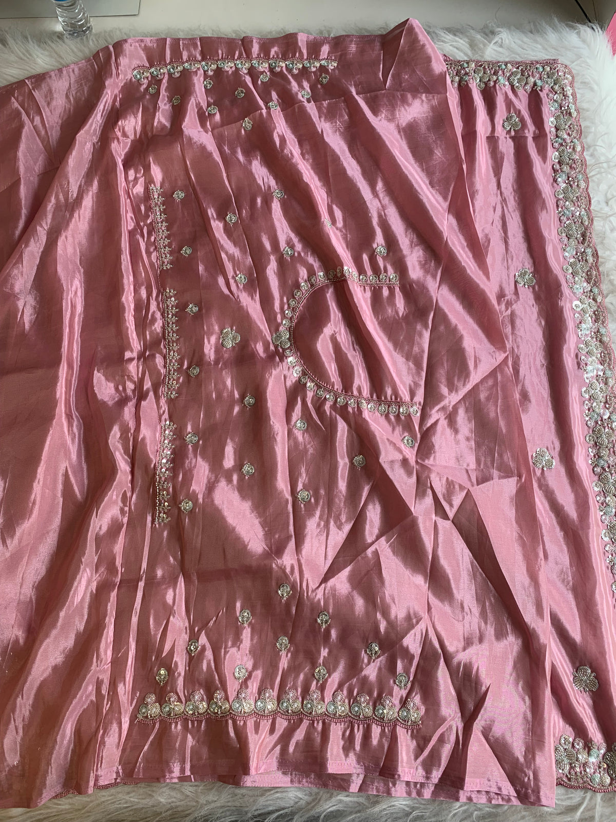 Silk Saree with Colorful Sequin & Cutdana Work 5917 02