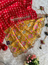 Red & Yellow Patola Modal Silk Saree with Elephant Motifs 5891 04