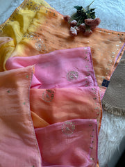 Multicolor Kora Silk Saree 5919 10