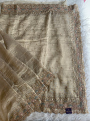 Crush Tissue Saree with Dori, Sequin & Bead Work 5915 18