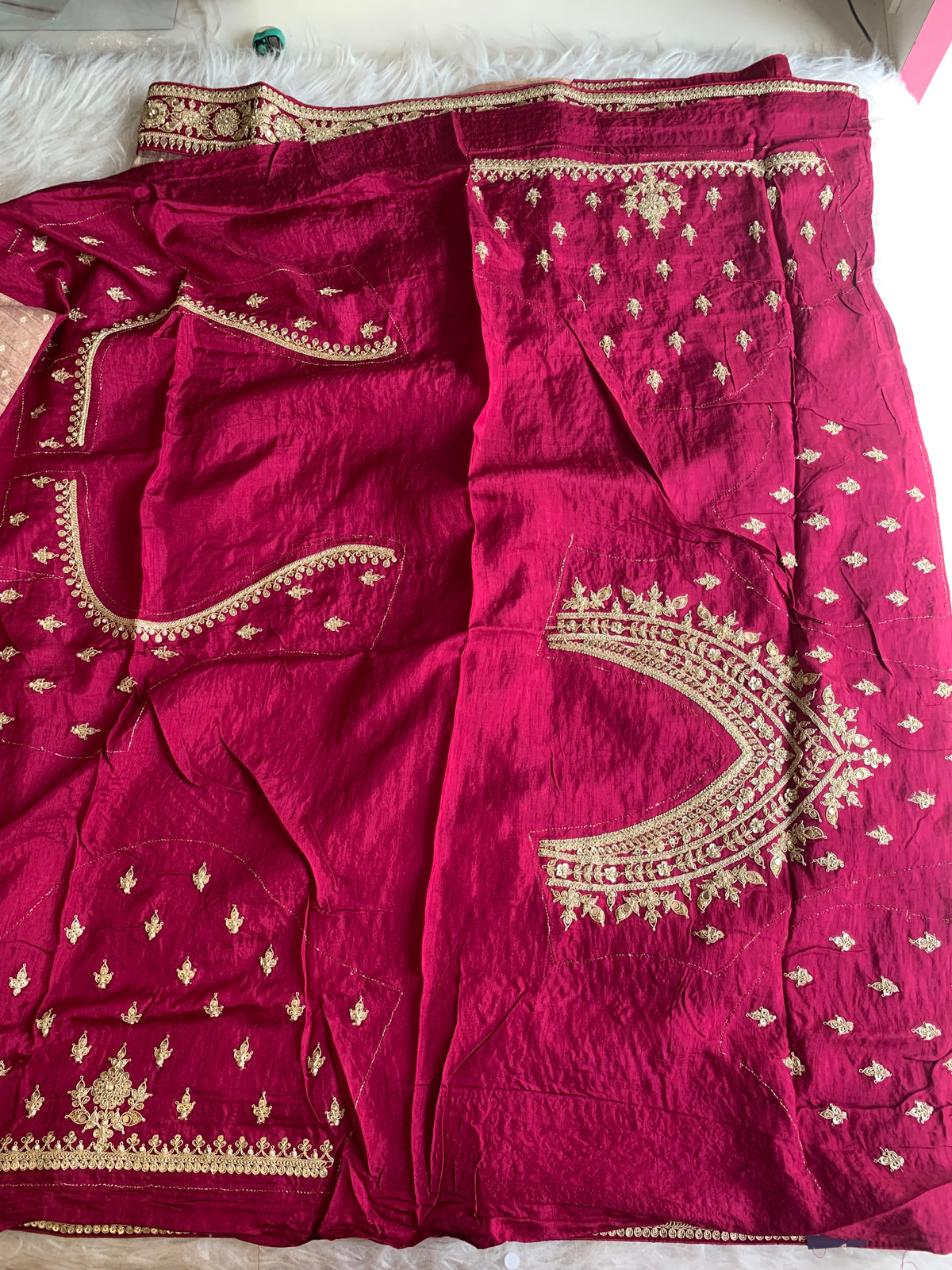 Banarasi Saree with Dori, Gota, Sequin & Pearl Work 5929 01
