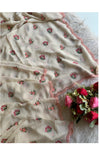 White Chinnon Georgette Saree 5529 07