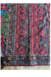 Blue Multicolor Printed Russian Silk Saree 5807 01