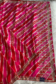 Pallu Jaal Leheriya Saree 5837 02 (PRE ORDER)