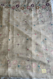 Crush Tissue Organza Floral Saree 5773 04