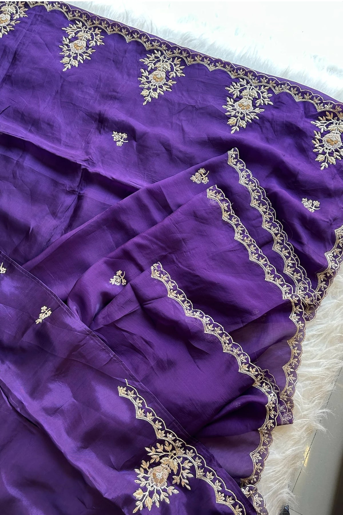 Jayanti Reddy Purple Russian Silk Saree 5764 09