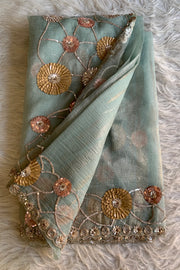 Textured Organza Saree 5851 01