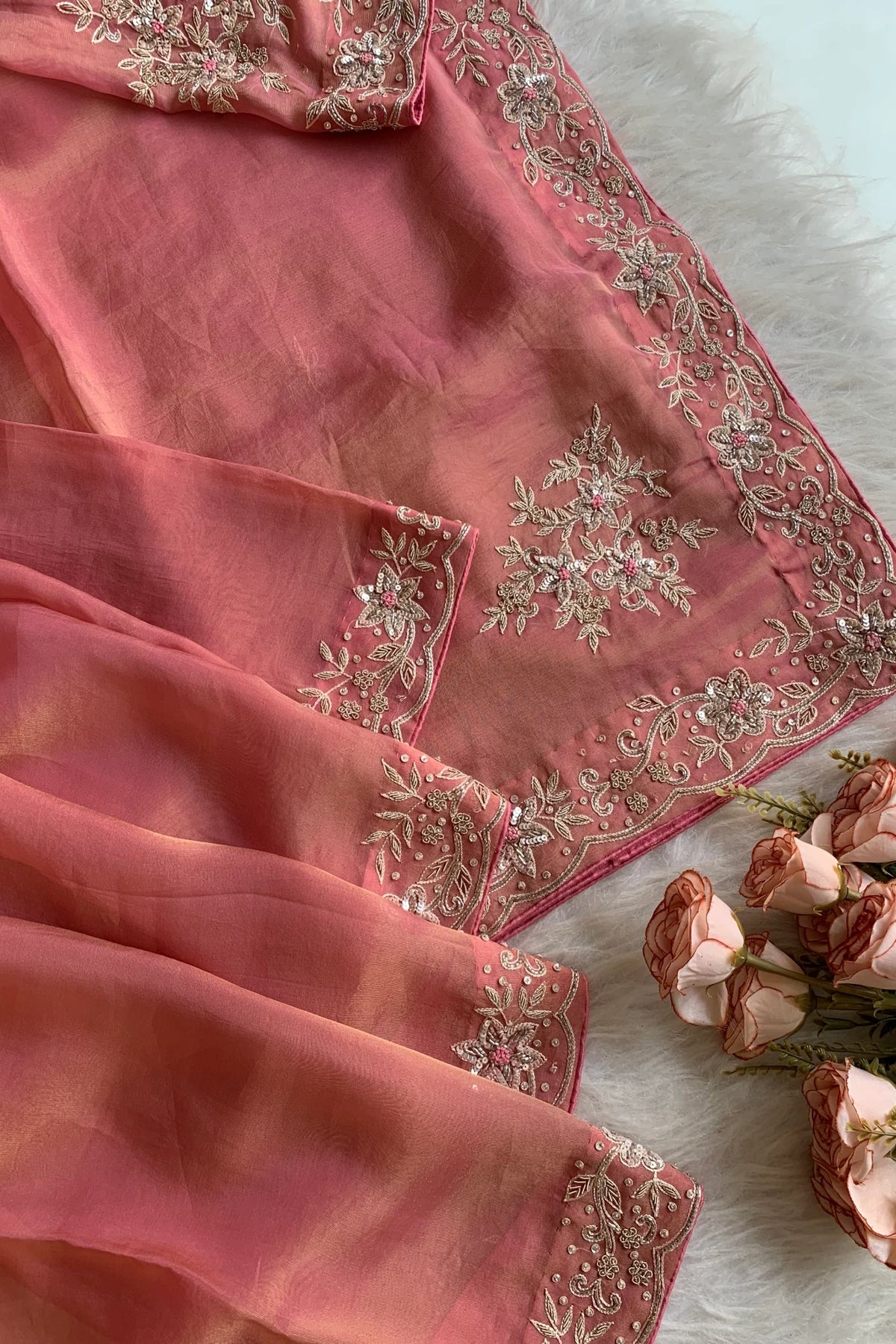 Pink Tissue Silk Saree 5792 02
