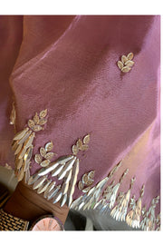Purple & Pink Dual Shade Tissue Silk Saree 5660 04