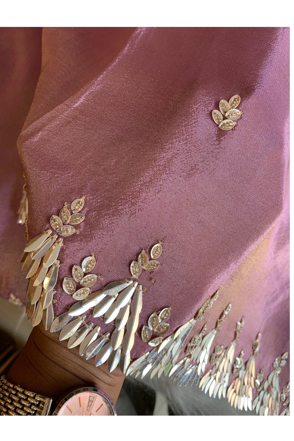 Purple & Pink Dual Shade Tissue Silk Saree 5660 04