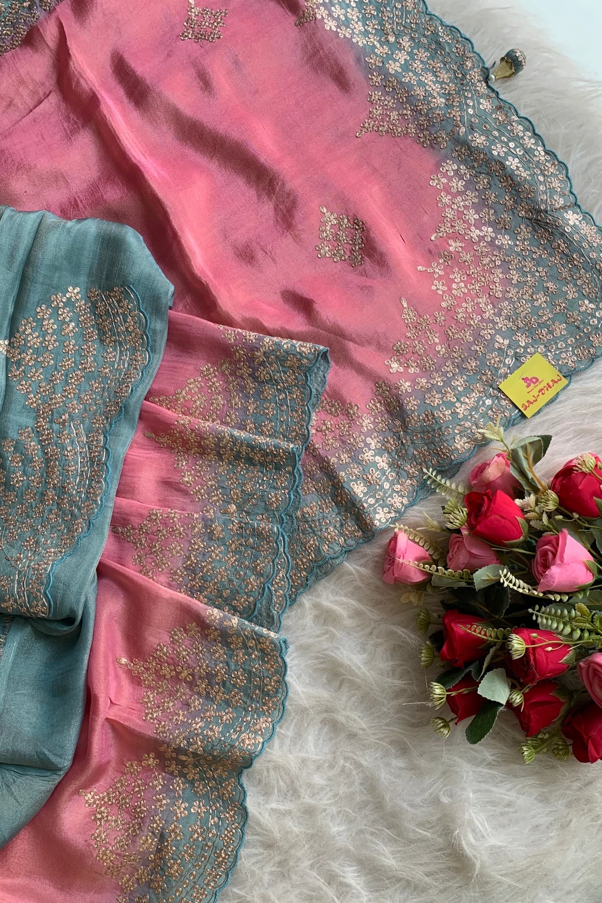 Shaded Pittan Tissue Saree 5700 13