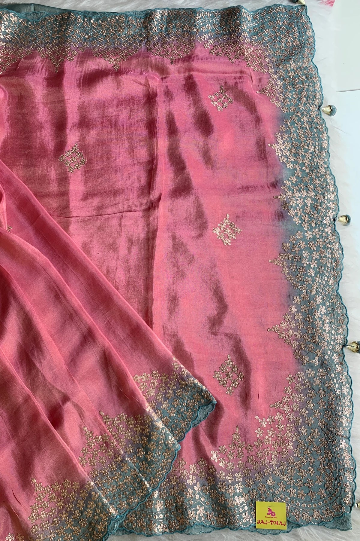 Shaded Pittan Tissue Saree 5700 13