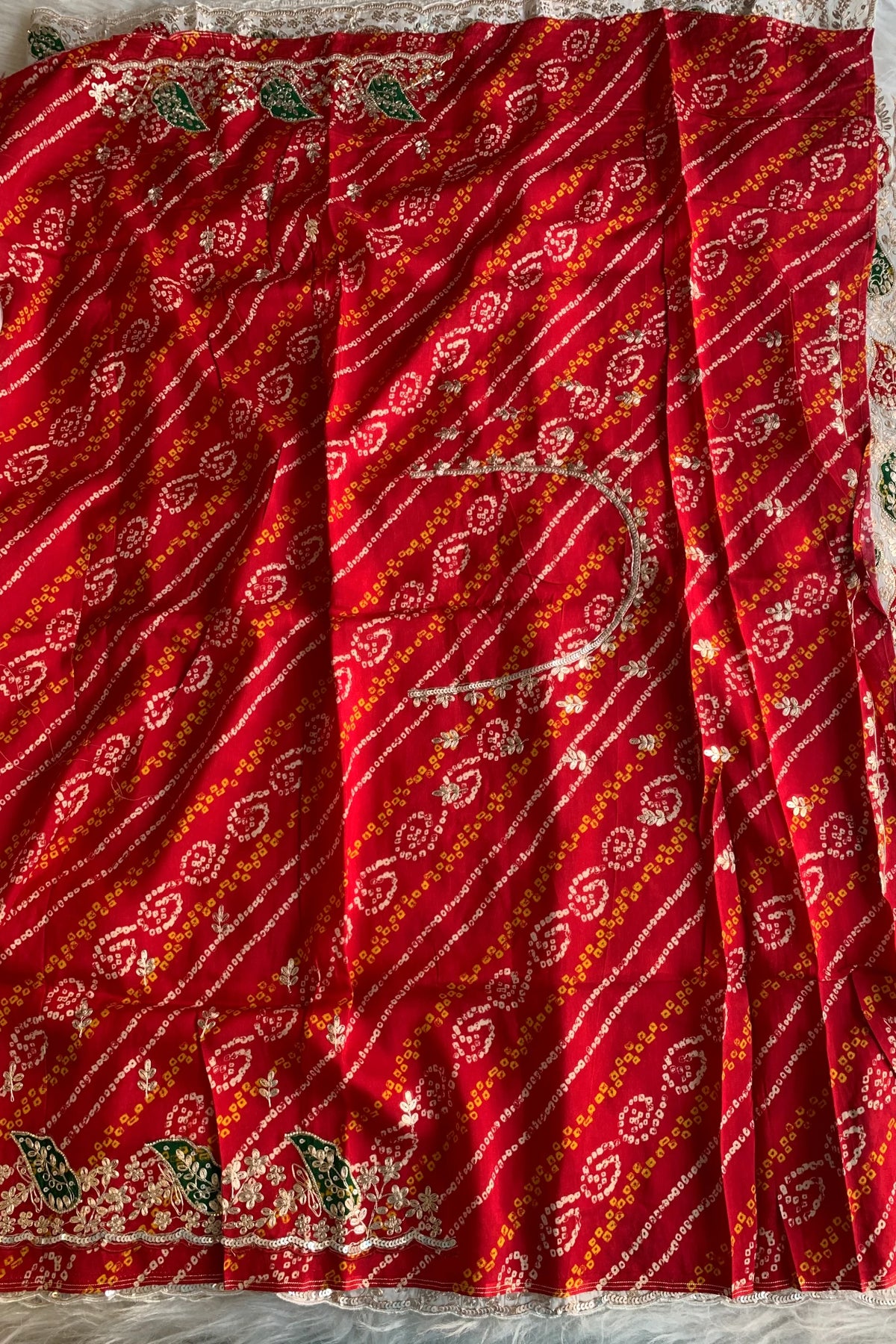 White Pittan Organza Saree 5595 01