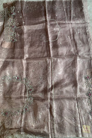 Lilac Jacquard Organza Saree 5216 04