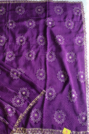 Purple Bandhej Russian Silk Saree 5755 01 (PRE ORDER)