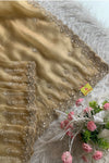 Beige Organza Saree 5687 20