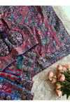 Blue Multicolor Printed Russian Silk Saree 5807 01