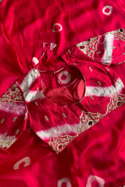 Habutai Silk Saree Tie Dye Design 5650 09