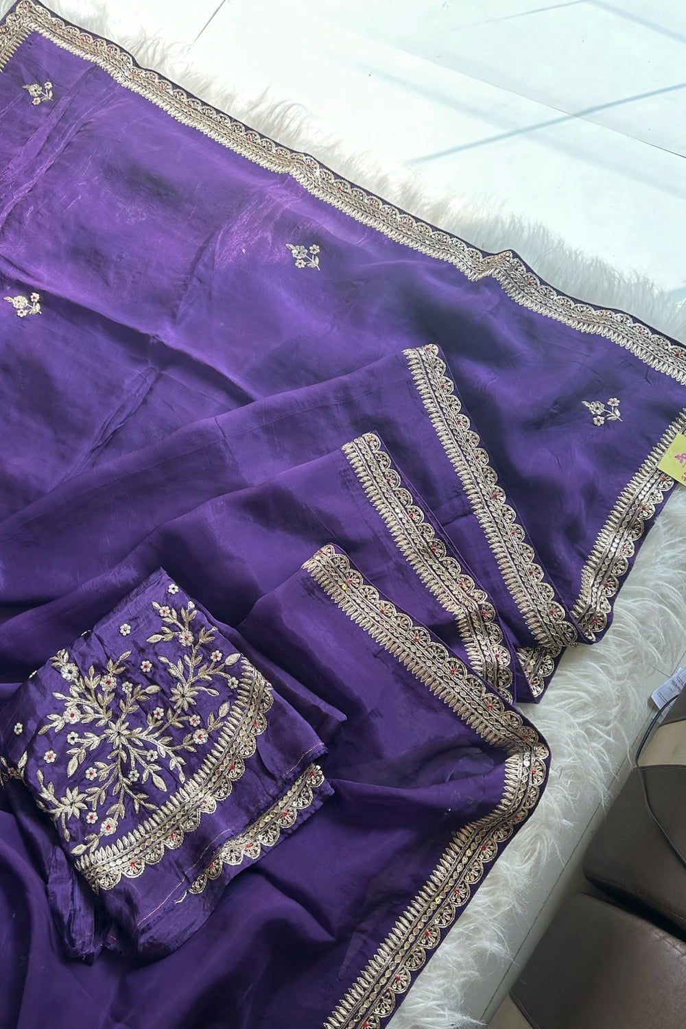 Jayanti Reddy Purple Russian Silk Saree 5650 15