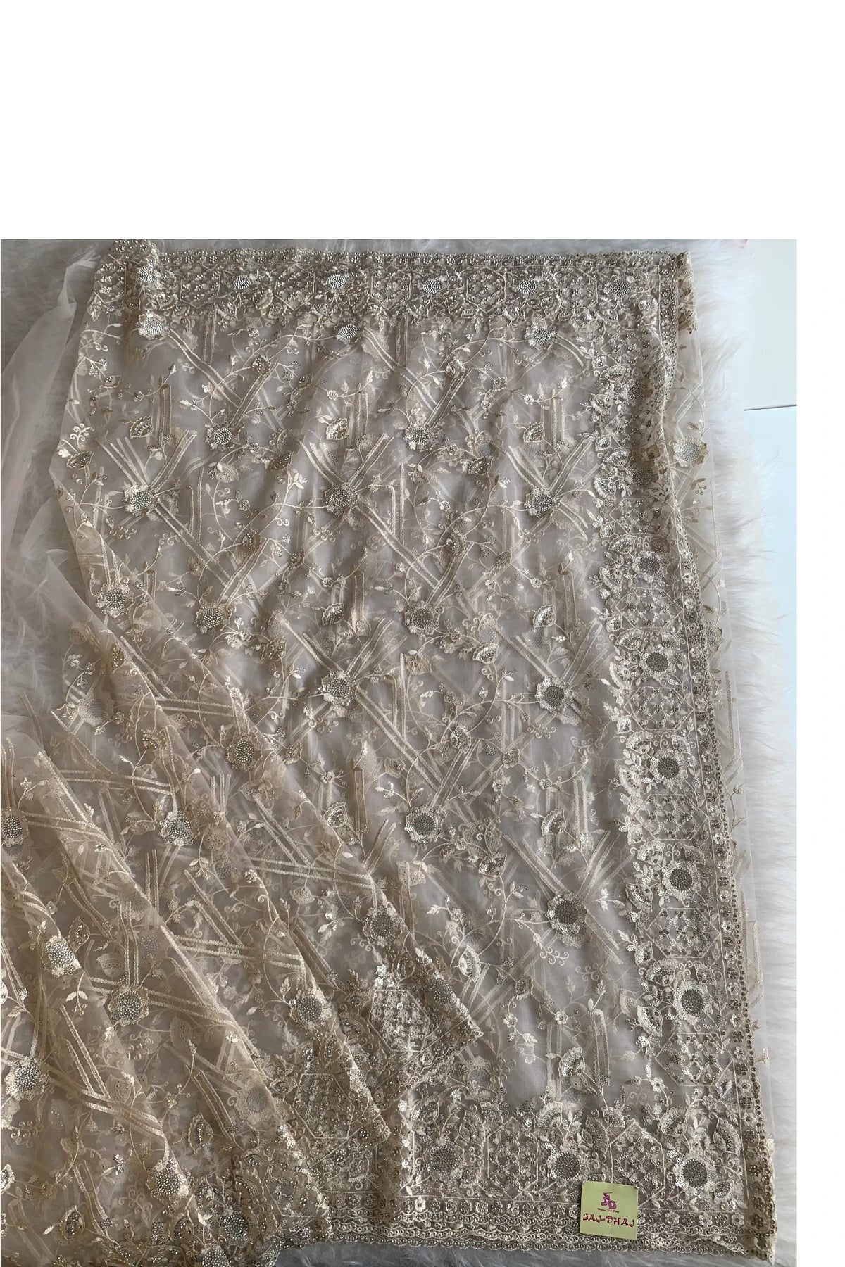 White Net Saree 5292 16