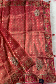 Jamawar Border Tissue Saree 5763 08